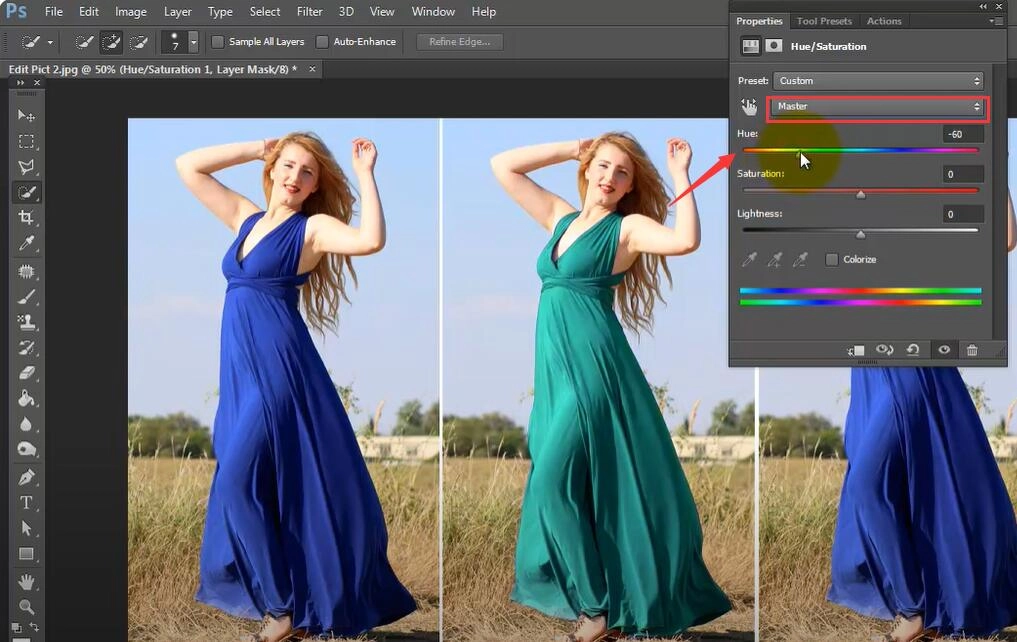Change Clothes Color in Photoshop Step 5