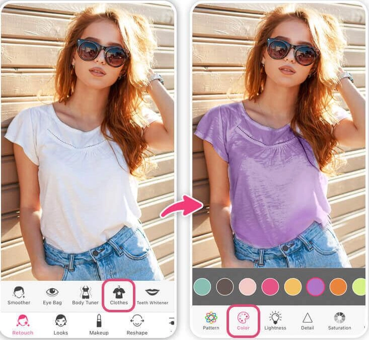 Change Color of Dress YouCam Makeup