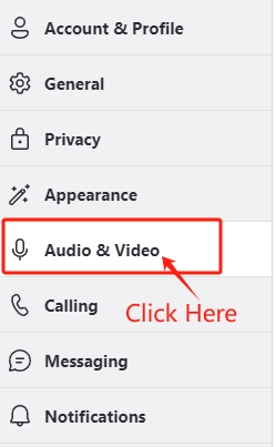change voice in skype settings
