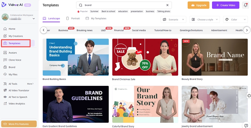 Choose a Brand Video Template