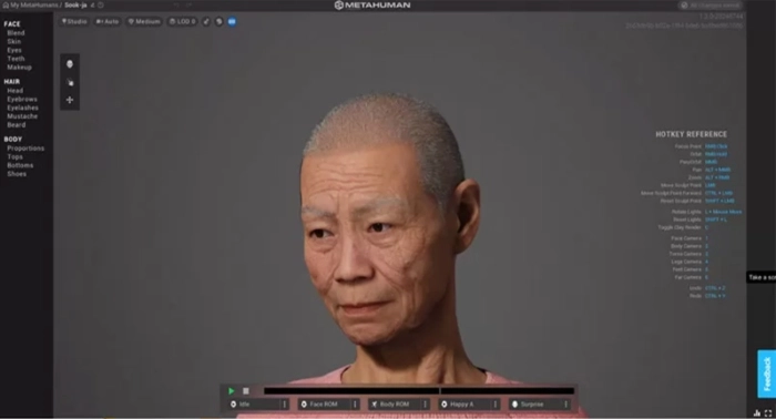 Choose a Character in Unreal Engine MetaHuman