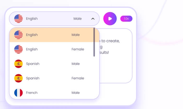 Choose a Language for AI Voice Generator