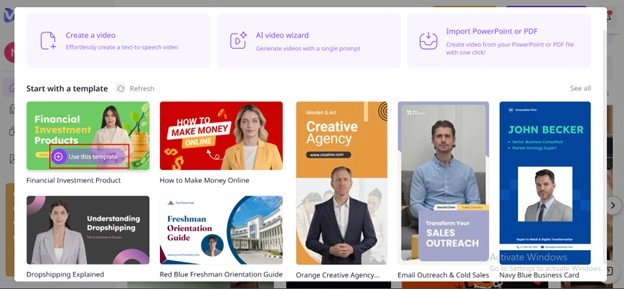 Choose a Ready-Made Video Template