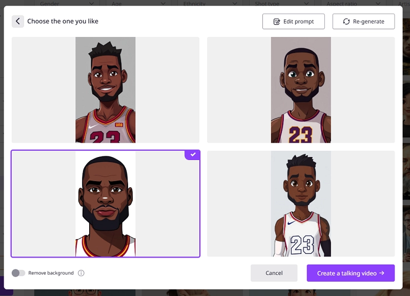 Choose an AI LeBron Image