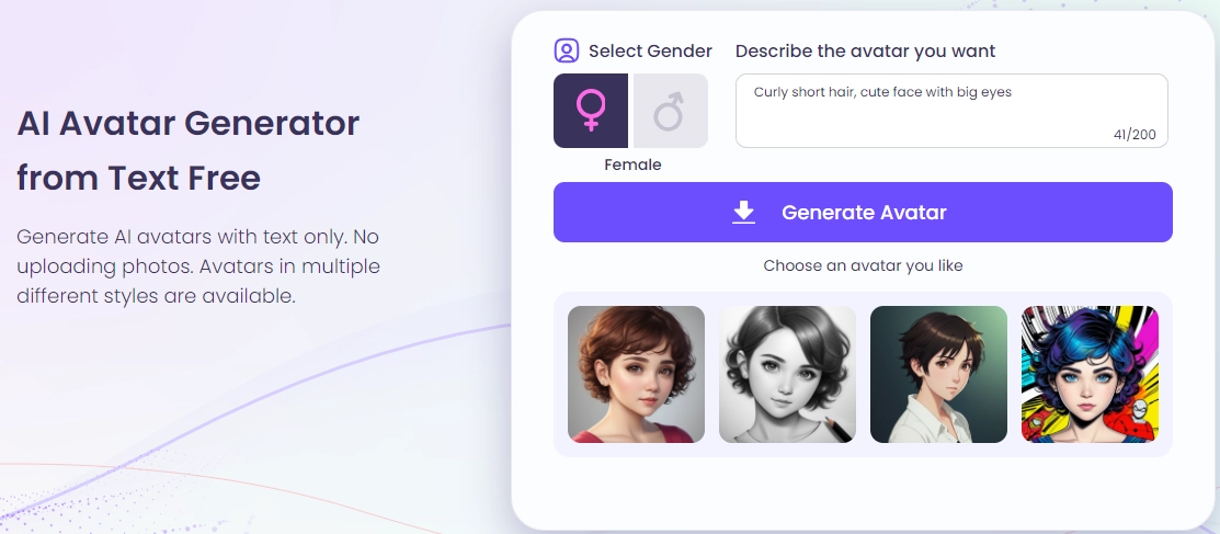 Choose Its Gender and Click “Generate”