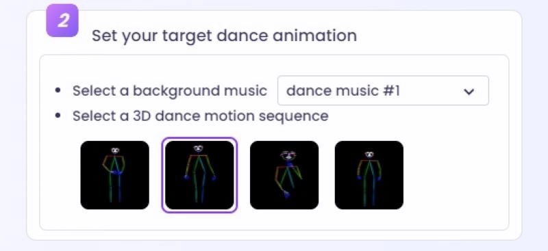 Choose the Dance Animation with Vidnoz MagicAnimate