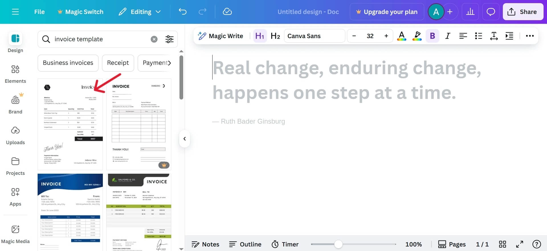 Choose the Template from The AI Voice Maker