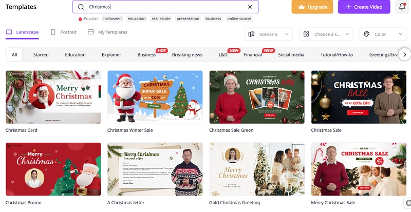 Christmas Video Templates with Face