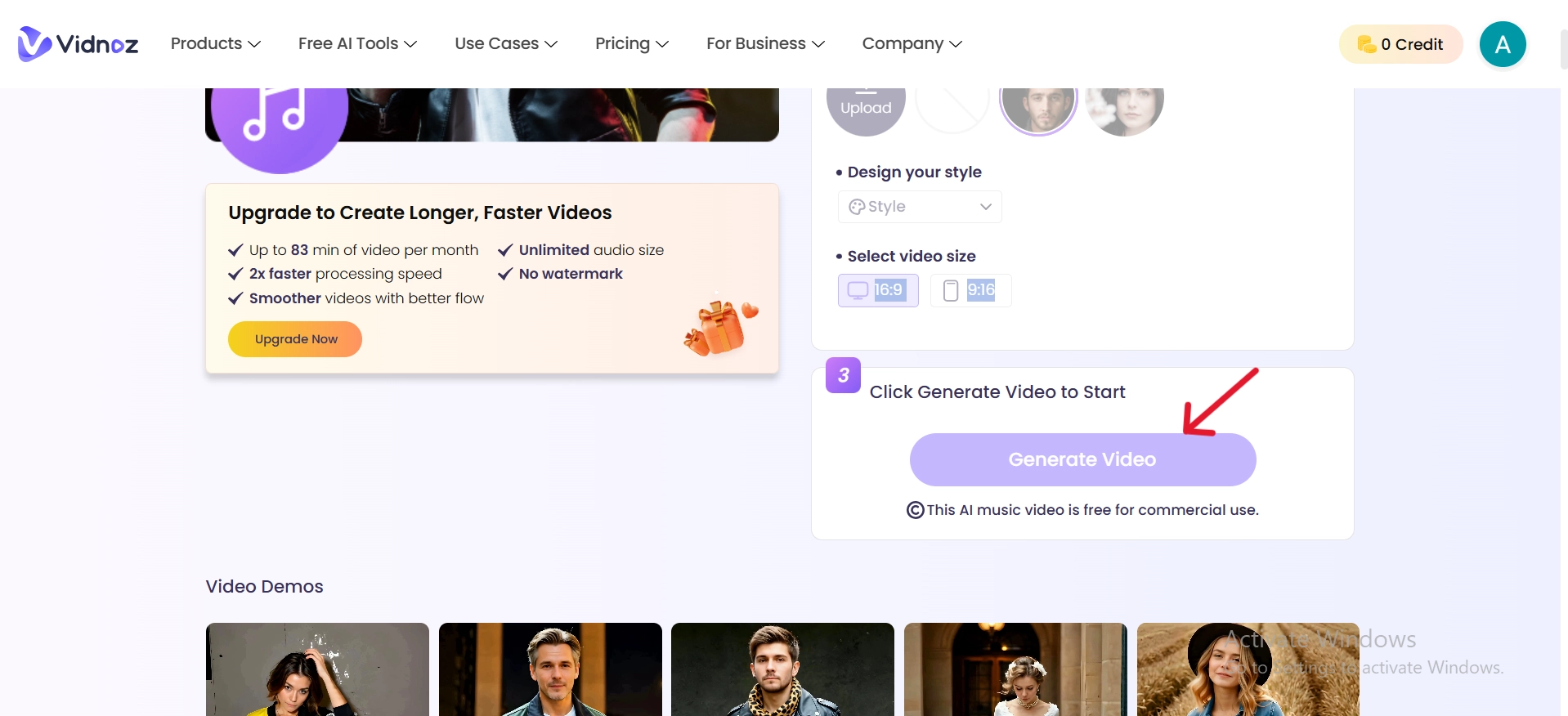 Click Generate Now Button