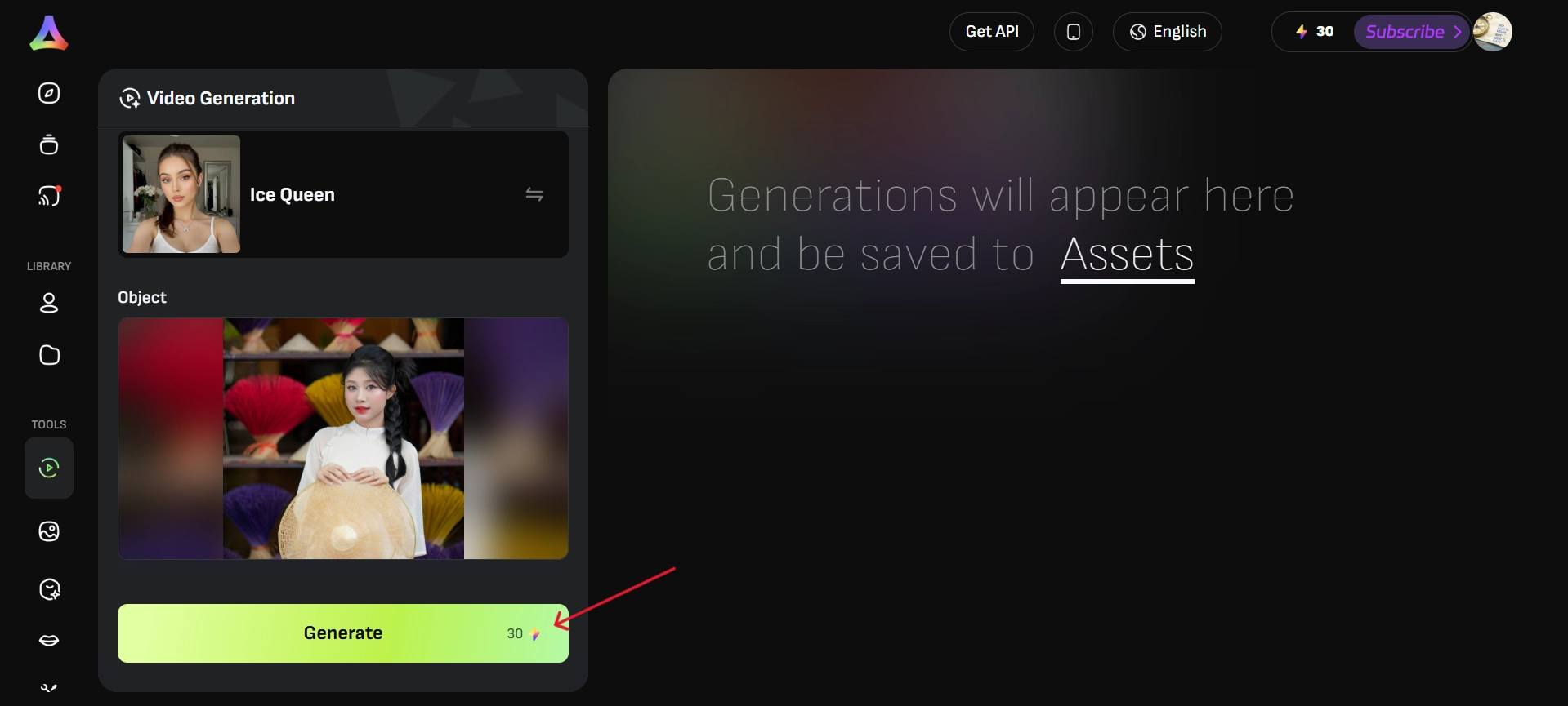 Click on the Generate Button to Start the Process