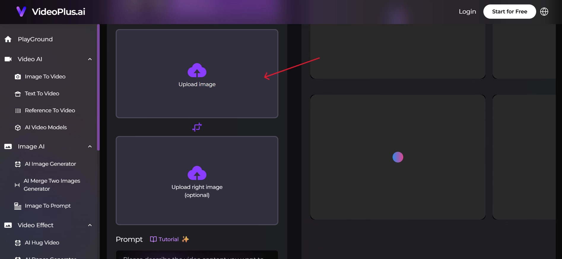 Click on Upload Image