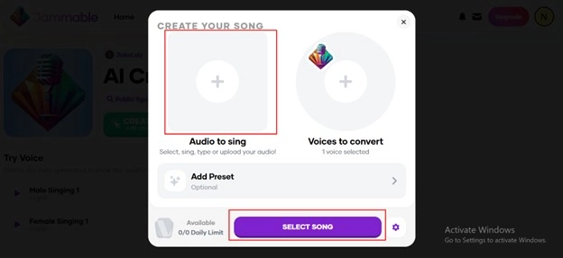 Click the Microphone to Apply
