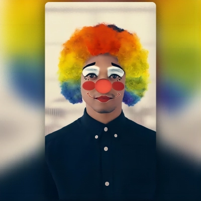 Clown Filter Snapchat Step Three