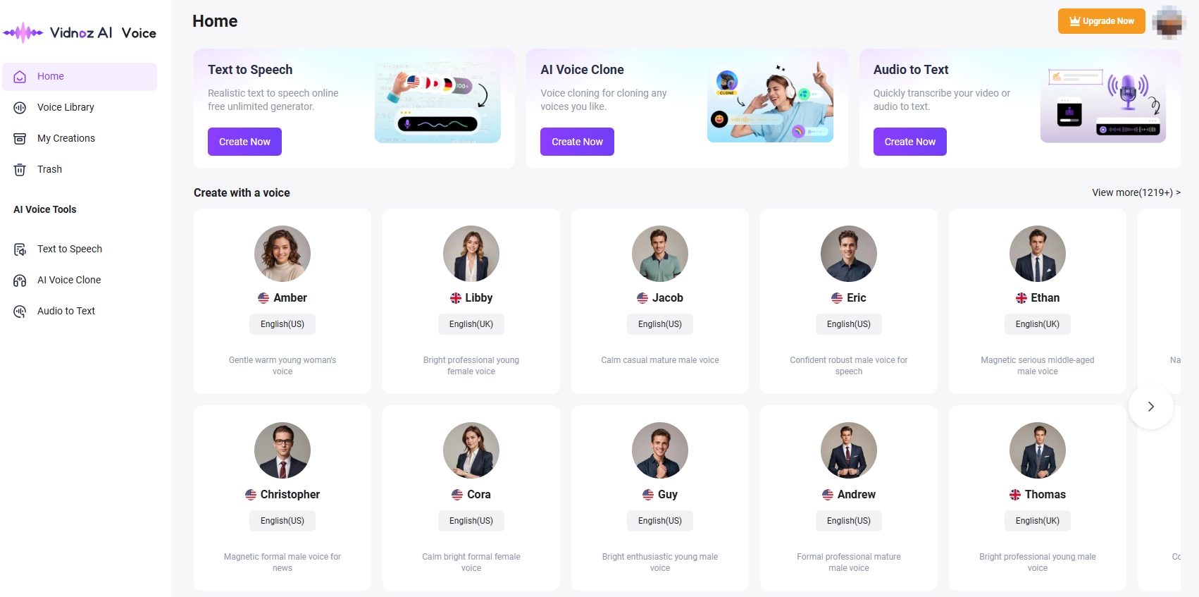 Cockney Accent Generator - Vidnoz