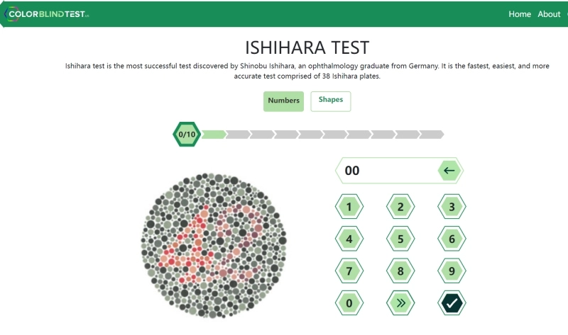 Color Blind Test Home Page