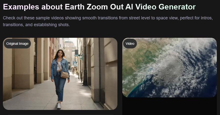 Concise Earth Zoom Effect