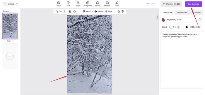 Convert Landscape Video to Portrait and Generate It