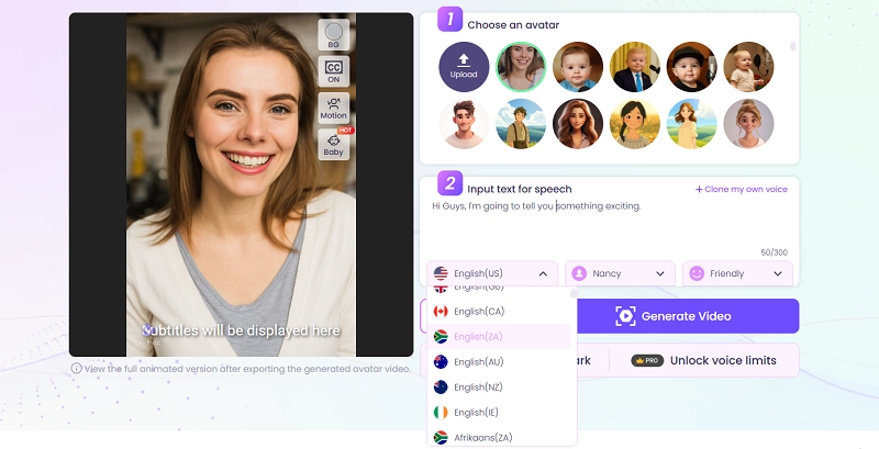 Convert Smile Photo to Talking Video