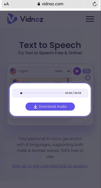 Convert Text to Speech iPhone Download Audio