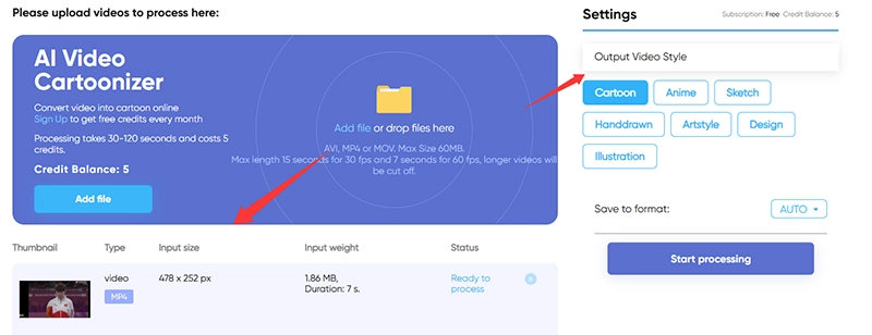Convert Video to Cartoon Online Free Without Sign up-1