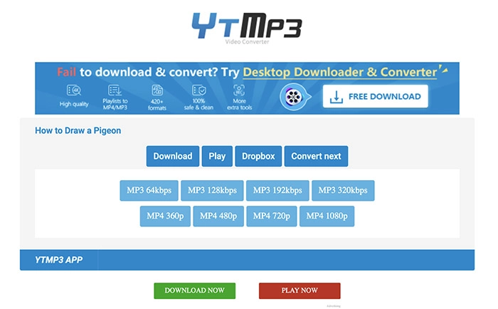 Convert YouTube to Audio YTMP3