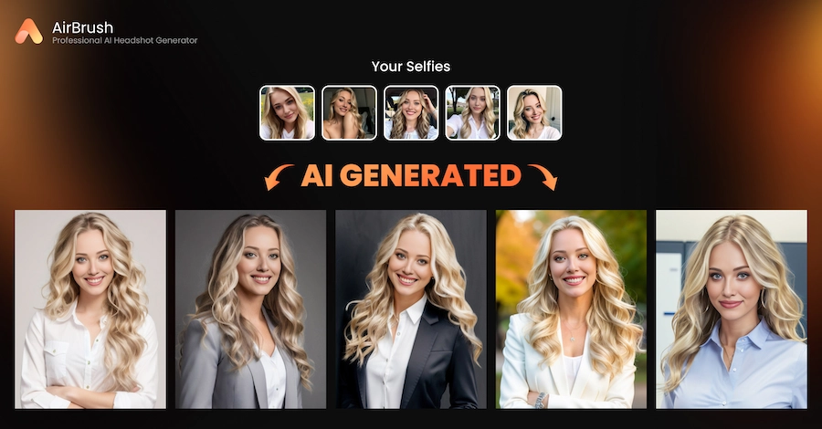 Corporate Headshot AI Generator Tool - AirBrush