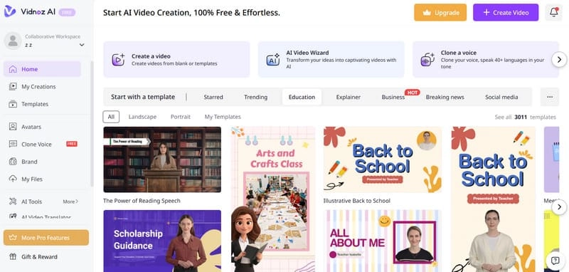 Course Outline Generator Vidnoz