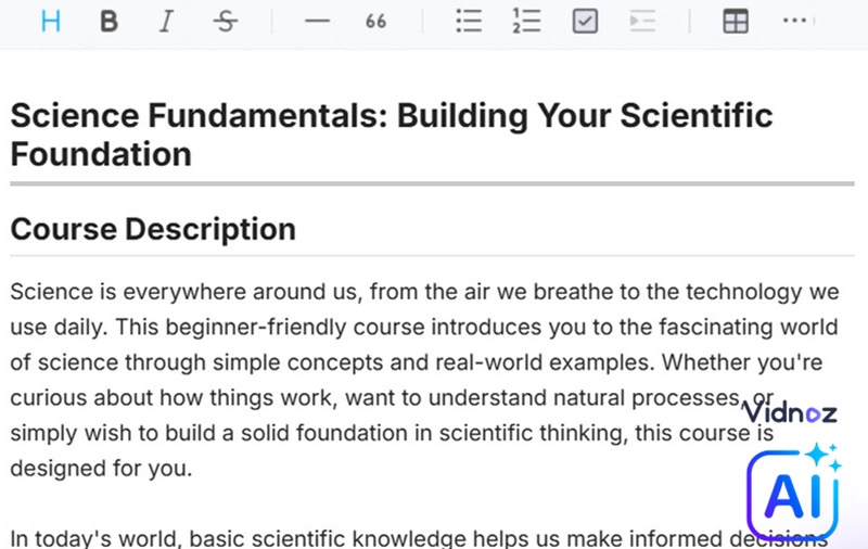 Smart Course Outline Generator: AI Tools for Educators