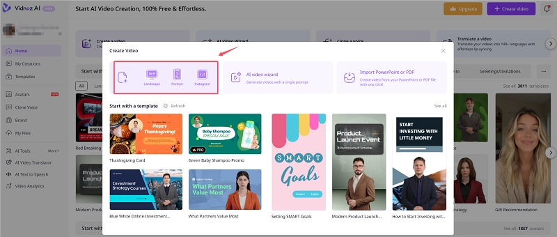 Create a Video with Vidnoz AI