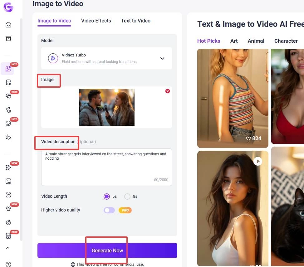 Create AI Street Interview Video from Image