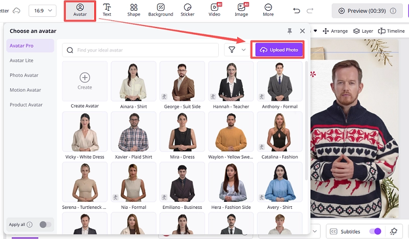Create AI Talking Avatar for Christmas Video