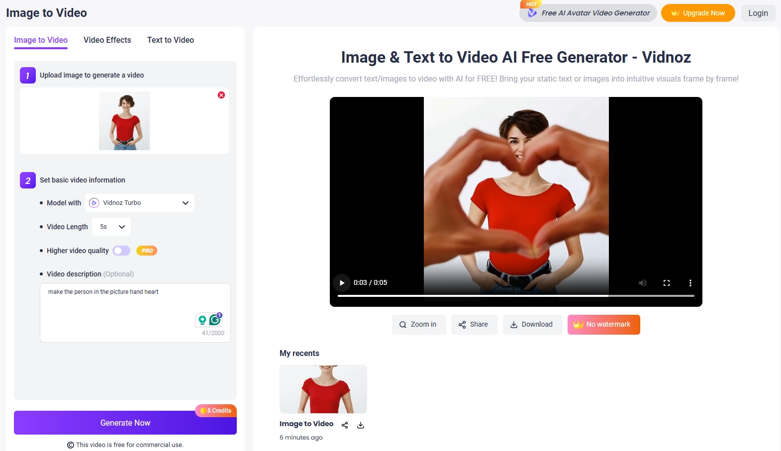 Create Hand Heart GIFs with 1 Single-Person Image 2