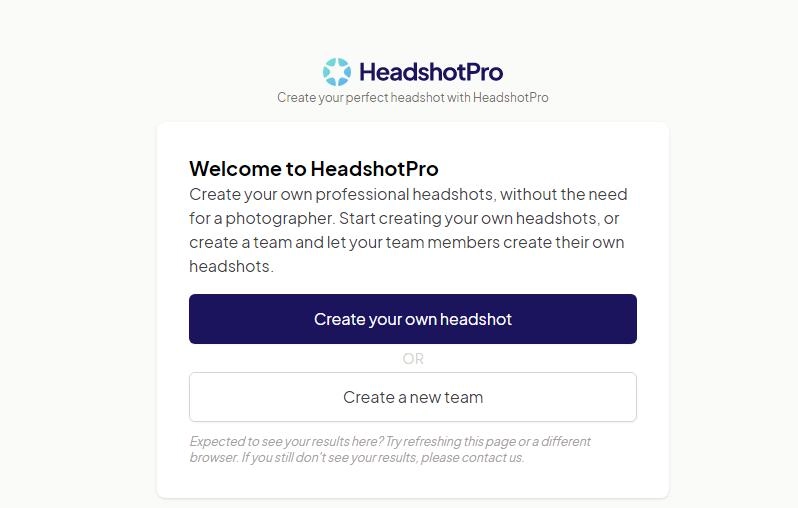 Create Headshot in HeadshotPro App