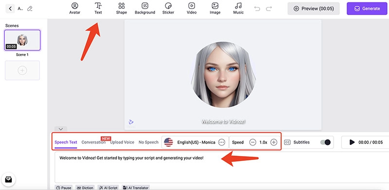 Create My Avatar Online Generate Video