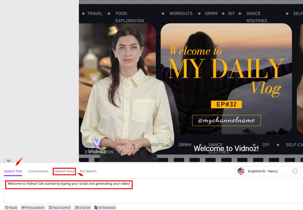 Create Photo Slideshow Video - Text to Speech
