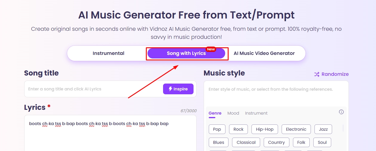Create Rhythmic AI Beatbox Song with Vocals Step1