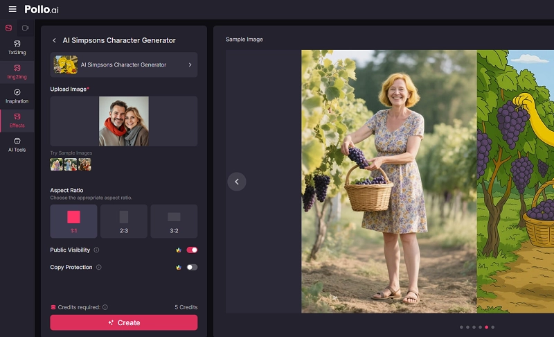 Create Stunning Simpsonize Me Image on Pollo AI