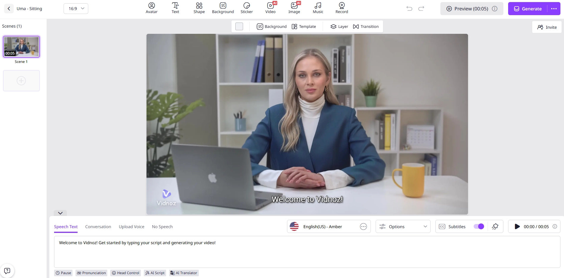 Create Video with Generated Avatar