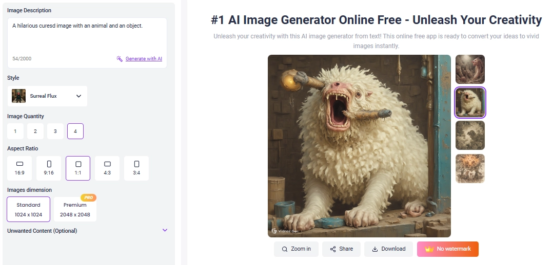 Cursed AI Image Generator Free