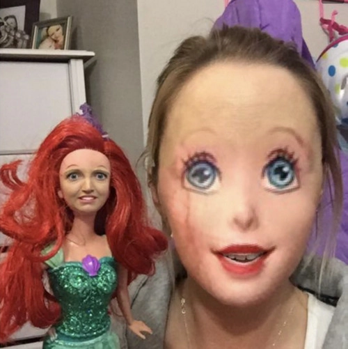 Cursed Face Swap with a Doll