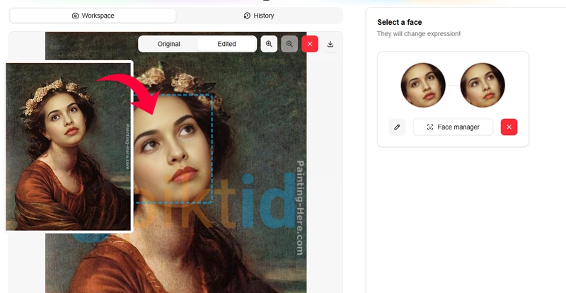 Custom to Change Eye Position in Photo