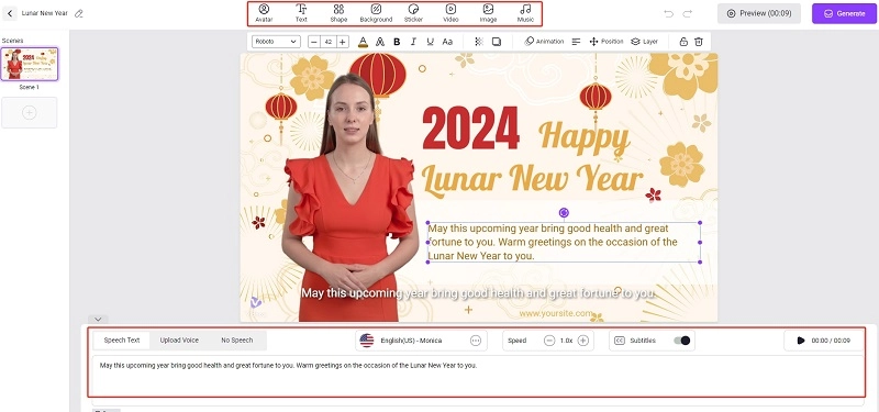 Customize Chinese New Year Video