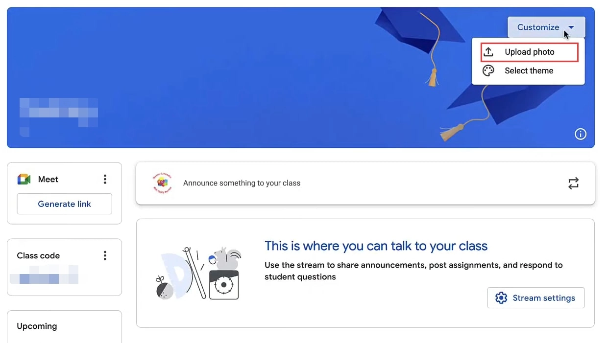 Customize Google Classroom Image