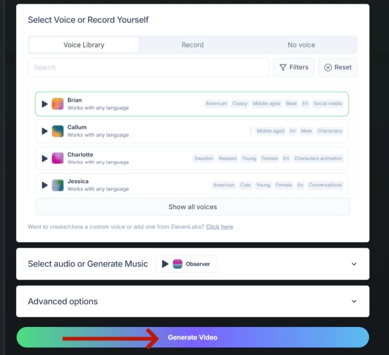 Customize the Feature for the Video