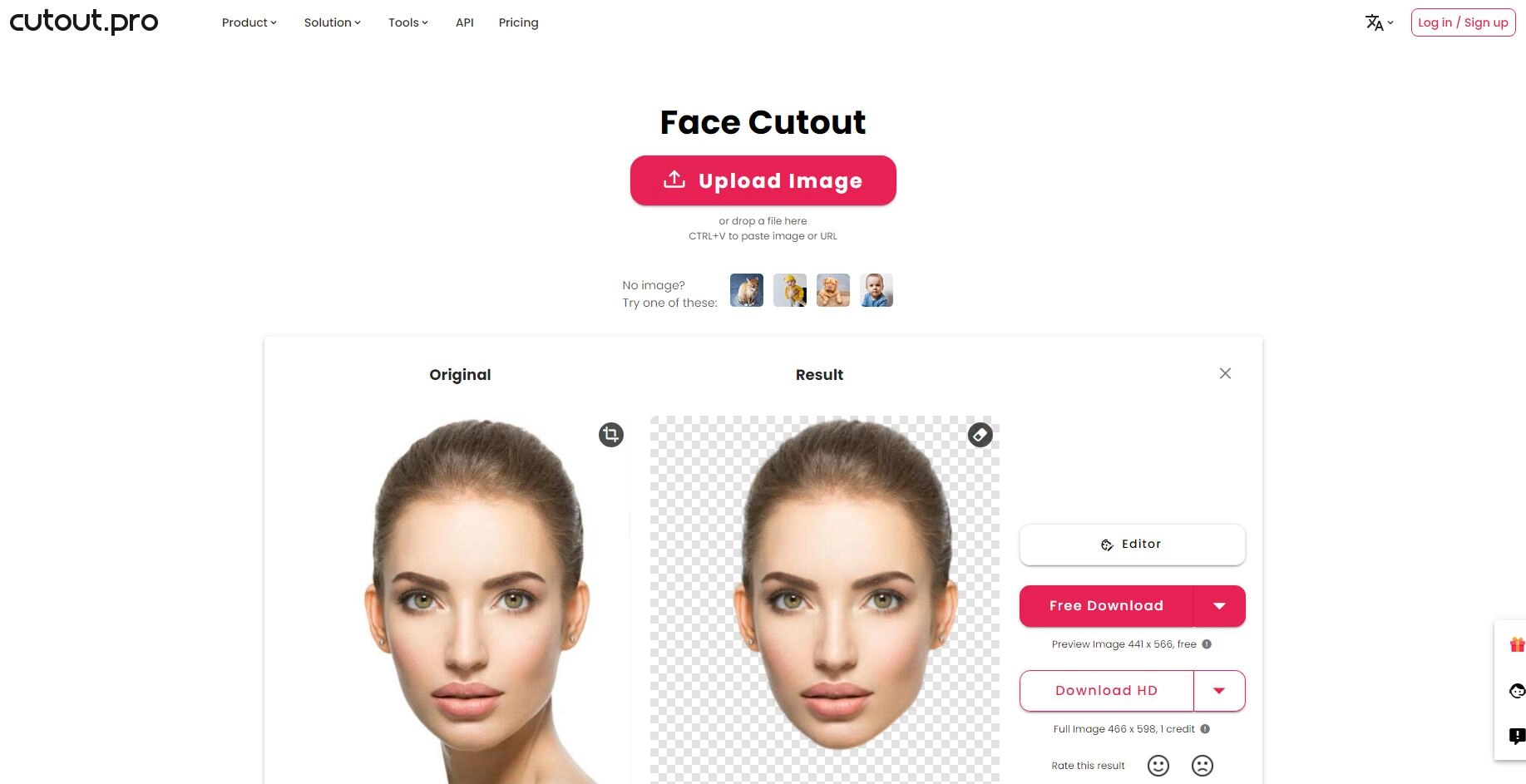 Cutout.pro Face Cut Out App