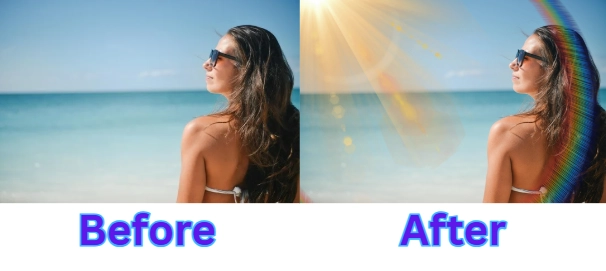 Difference of Add Lens Flares to Photos