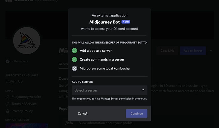 Discord AI Art Generator Add Midjourney Bot