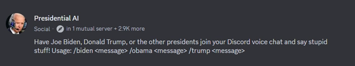 Discord AI Bot Presidential App