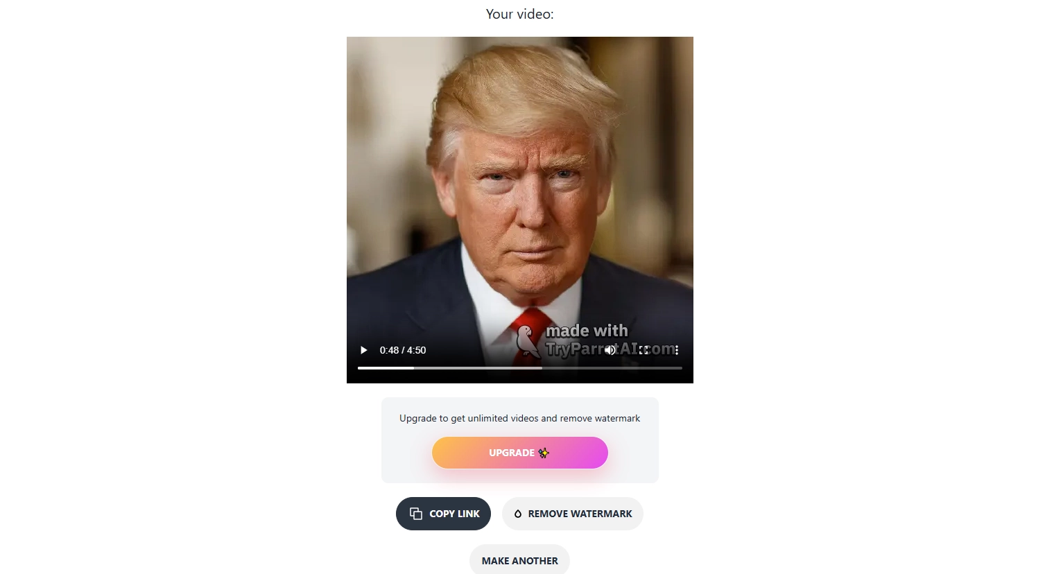 Donald Trump AI Song Cover - Parrot
