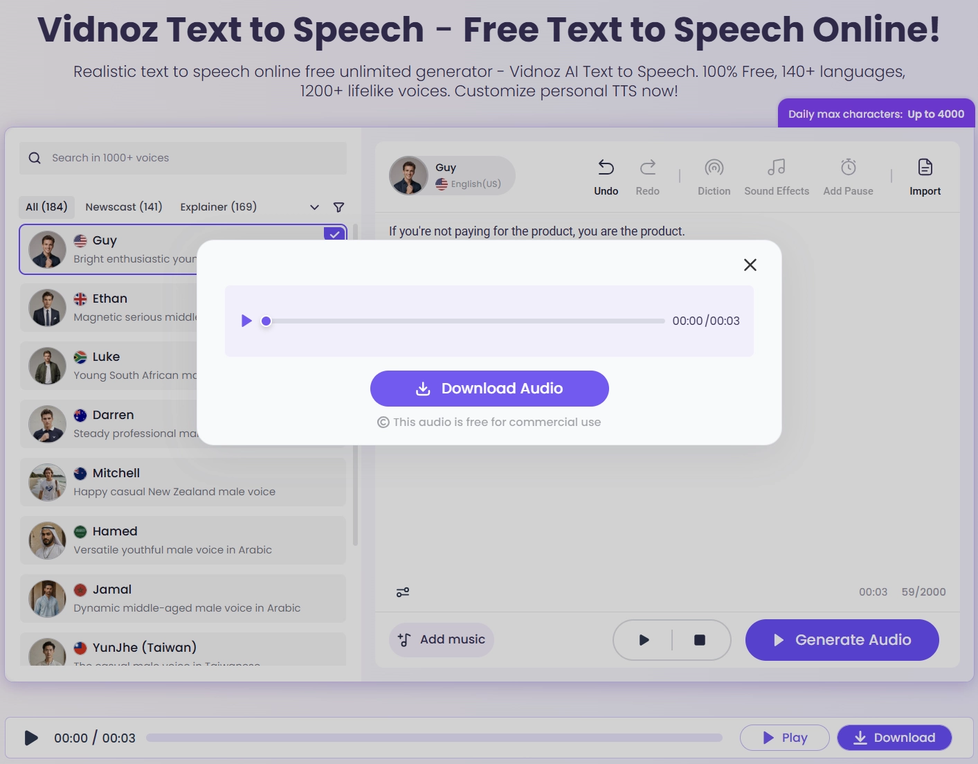 Download Audio from Gay Voice Generator